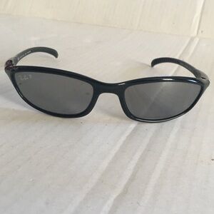 RayBan Polarized Cutters RB4026  Wrap Around Sunglasses in Shiny Black